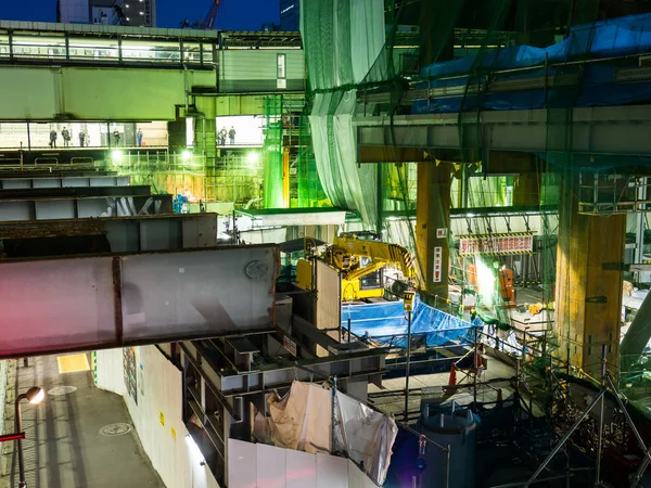 Tokyo Shibuya Sanierung Nachtsicht — Stockfoto