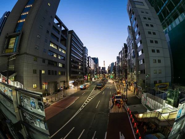 Tóquio Shibuya Redesenvolvimento visão noturna — Fotografia de Stock