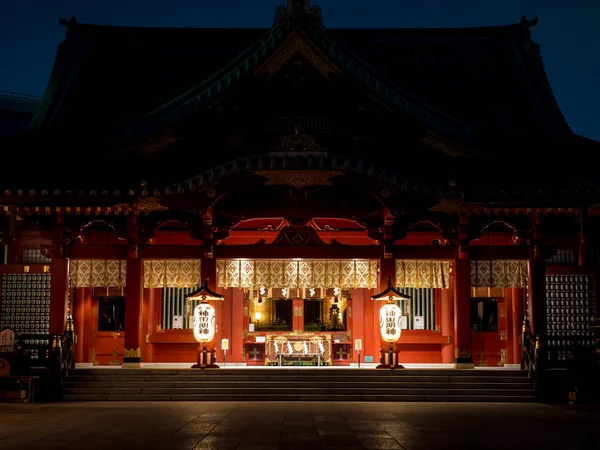 Japon Kanda Myojin vue de la nuit — Photo