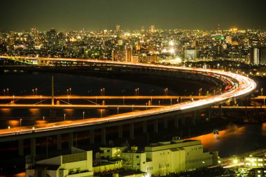 Japonya'da gözlem odası gece görünümü