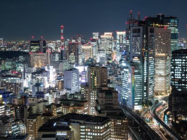 Japonya'da gözlem odası gece görünümü