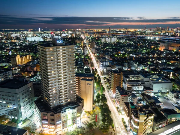 Habitación de observación vista nocturna en Japón —  Fotos de Stock