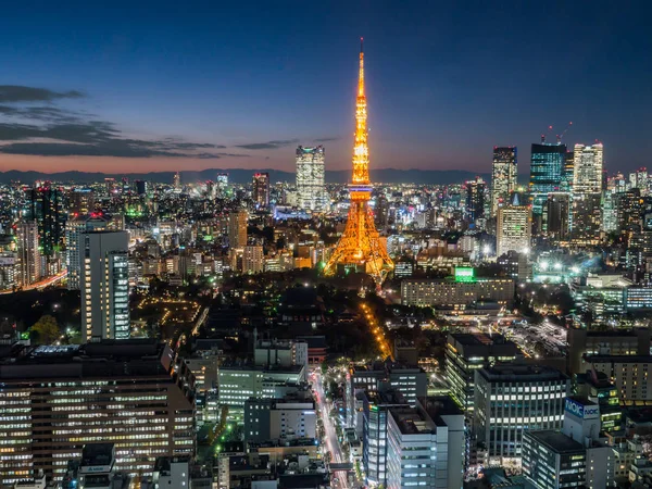Obserwacji Pokój z widokiem na noc w Japonii — Zdjęcie stockowe