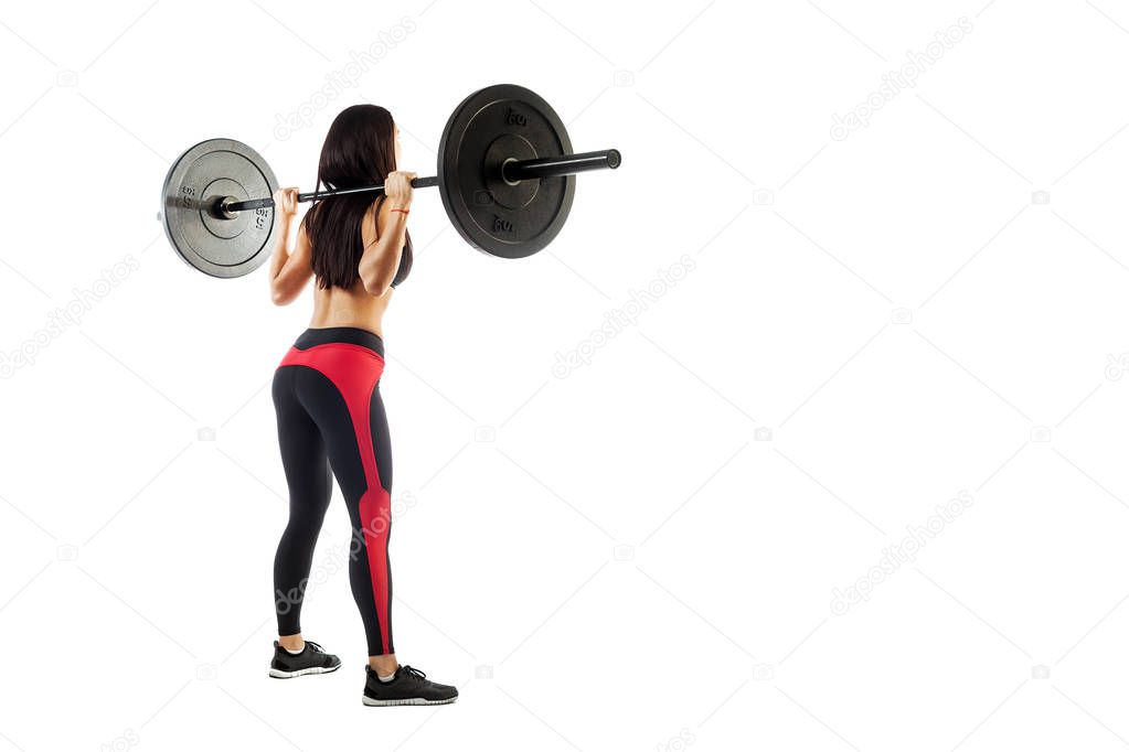 woman  makes a squat