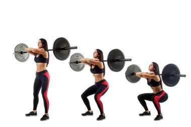 Bir halter ile egzersiz ağız kavgası