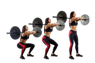 Bir halter ile egzersiz ağız kavgası