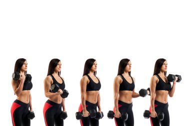 Pazı dumbbells ile egzersiz