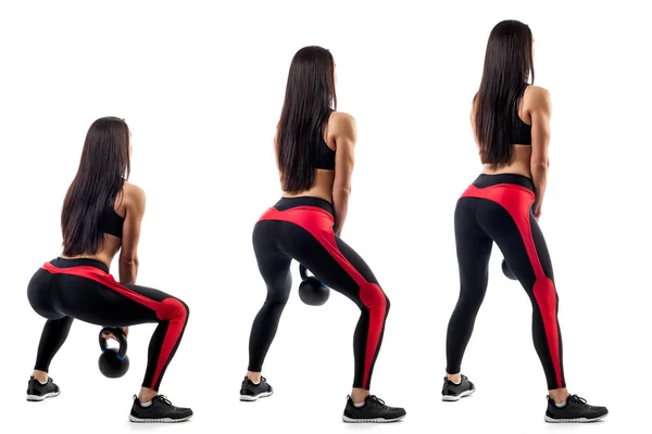 Squat with a weight — Stock Photo, Image