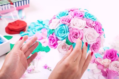 köpük yapay çiçek gül 