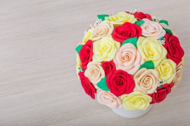 köpük yapay çiçek gül 