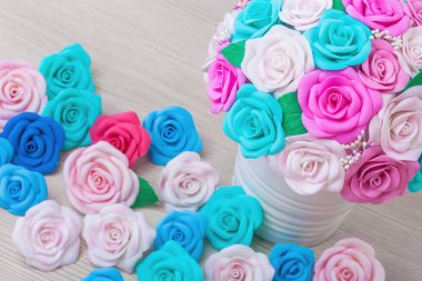 köpük yapay çiçek gül 