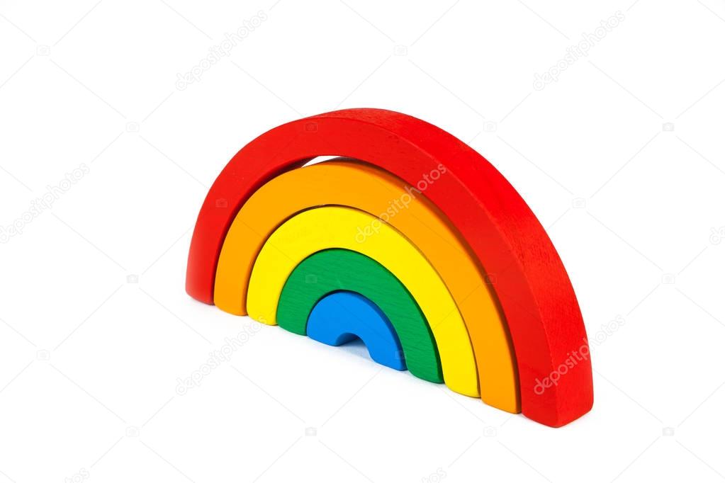 Wooden toy rainbow