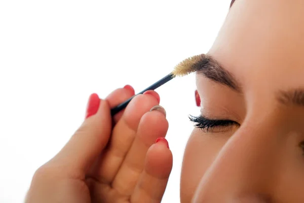 Maestro en las cejas trabajando — Foto de Stock