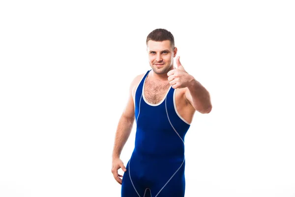 Giovane Uomo Dai Capelli Scuri Wrestling Wrestling Greco Ricano Maestro — Foto Stock