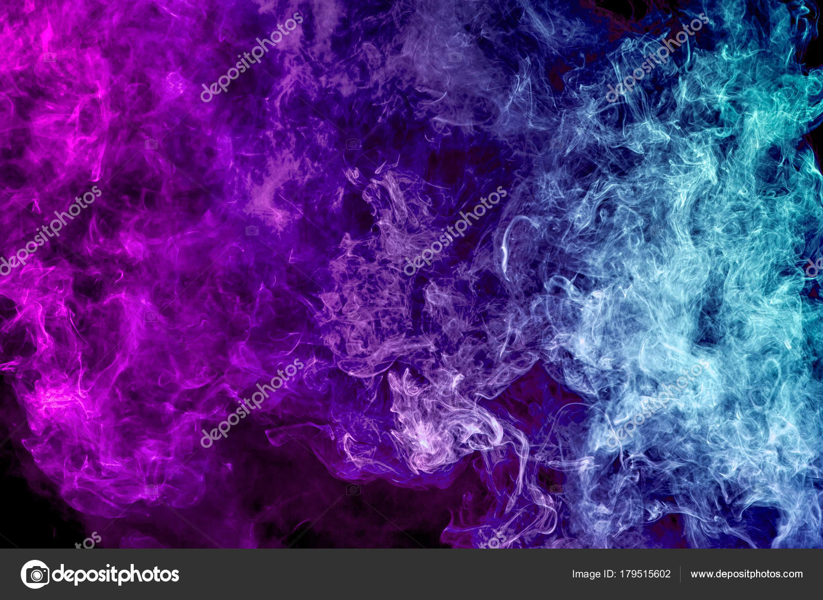 Thick Colorful Smoke Purple Blue White Black Isolated Background ...