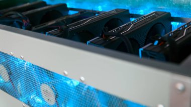 Bilgisayar ekipman ekran kartları crpytocurrency madencilik, yakın çekim