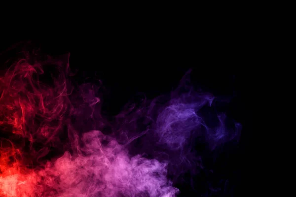 Nuvens Coloridas Fumaça Rosa Vermelha Fundo Escuro Fundo Vape Fumaça — Fotografia de Stock