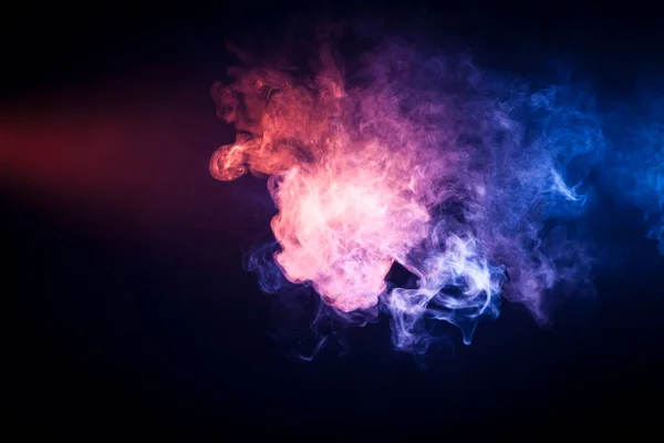 Fondo Humo Rosa Azul Vapor Negro Aislado — Foto de Stock