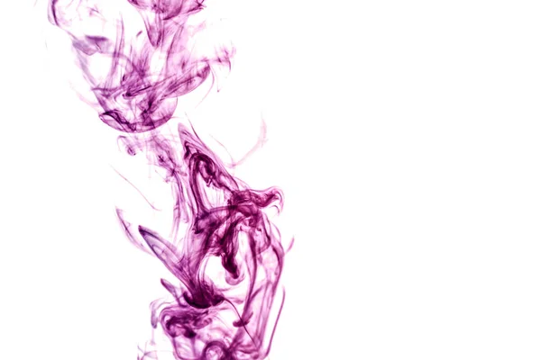 彩色烟雾的粉红色 紫色的白色孤立的背景 背景从 Vape 的烟雾 — 图库照片