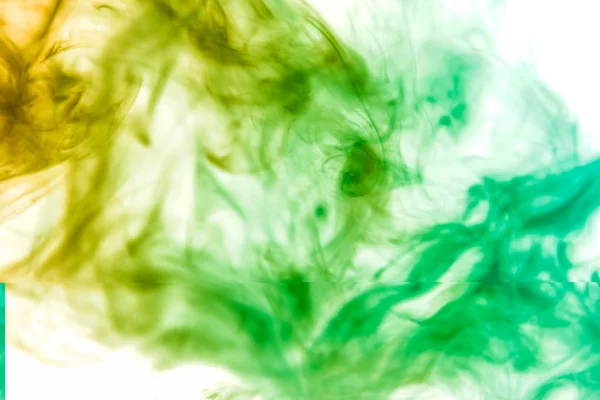 Gęsty Dym Kolorowy Zielonego Biały Białym Tle Tło Dymu Vape — Zdjęcie stockowe