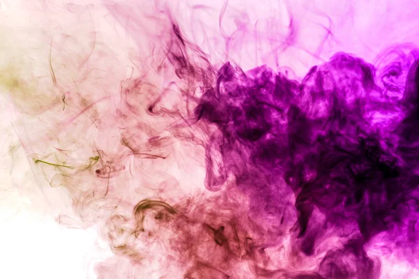 Thick Colorful Smoke Pink Red White Isolated Background Background Smoke — Stock Photo, Image