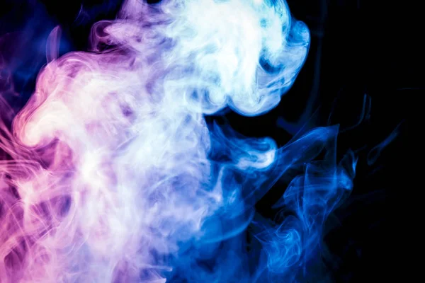 Colorful Blue Pink Smoke Black Isolated Background Background Smoke Vape — Stock Photo, Image