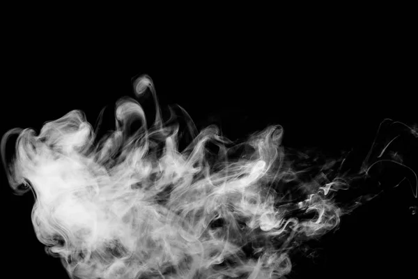 Biały dym na czarno na białym — Zdjęcie stockowe