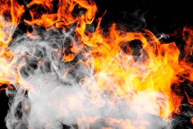 Yangın arka plan alevler. Arka planını duman vape