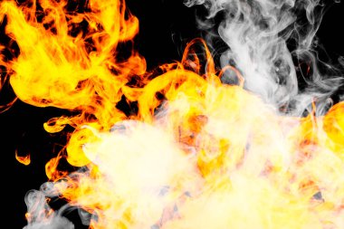 Yangın arka plan alevler. Arka planını duman vape