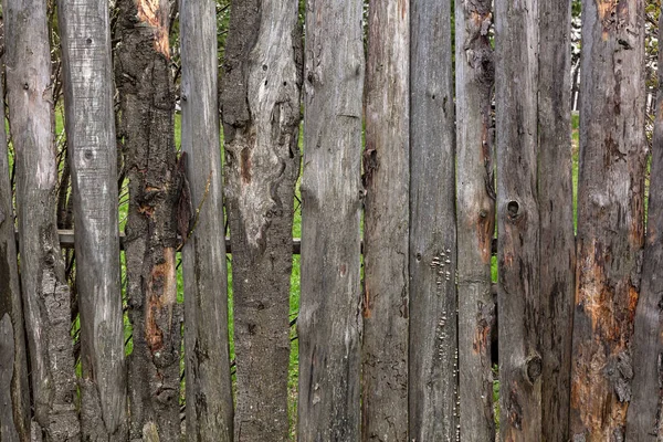 Close Old Wooden Fence Birdhouse Village Summer Day — Stock Photo, Image