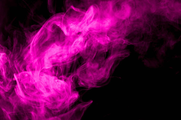 Pink smoke on black backgroun