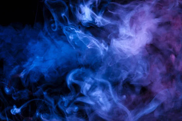Blue Smoke Black Isolated Background Background Smoke Vap — Stock Photo, Image
