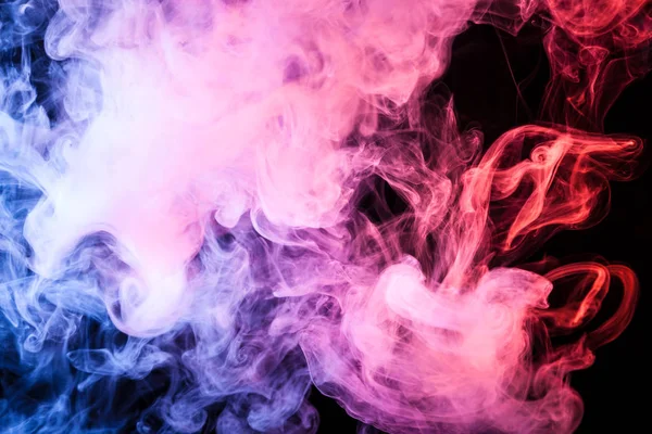 Colorful Pink Blue Red Smoke Black Isolated Background Background Smoke — Stock Photo, Image