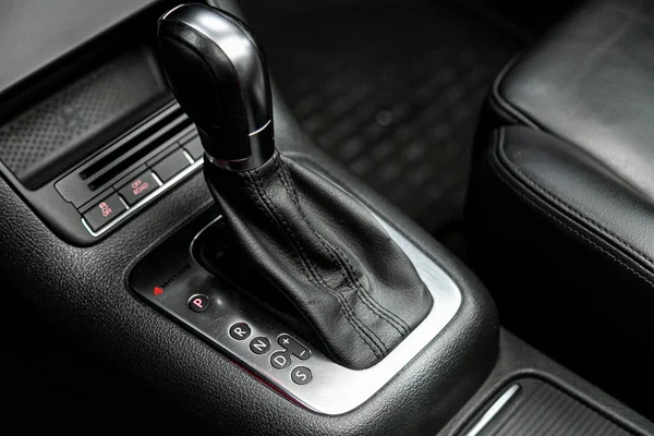 Novosibirsk Russia September 2019 Wolkswagen Tiguan Close Manual Gearbox Transmission — Stock Photo, Image