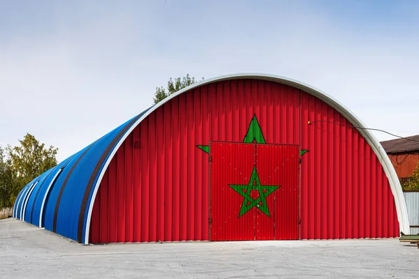 Close National Flag Morocc — Stock Photo, Image