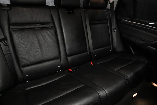 Novosibirsk Russia September 2019 Bmw Leather Interior Design Car Passenger — Stock Photo, Image