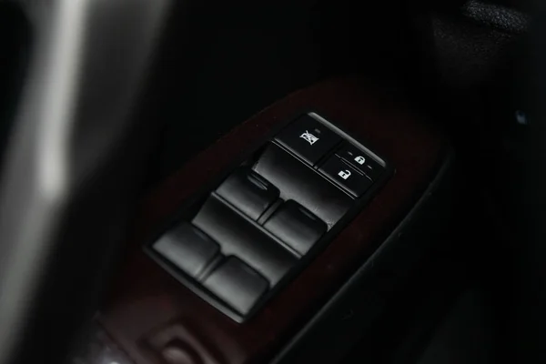 Novosibirsk Rusko Října 2019 Lexus Gx460 Close Door Control Panel — Stock fotografie