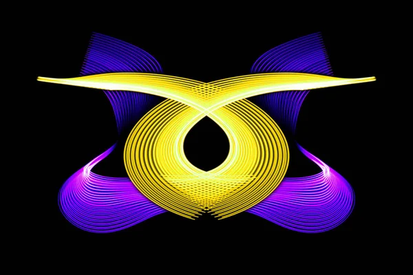 Textuur Van Het Gestreepte Papier Heldere Gemengde Neon Paarse Gele — Stockfoto
