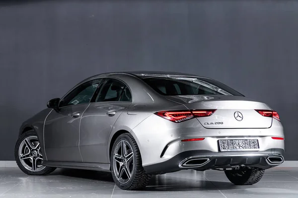 Novosibirsk Rusia Octubre 2019 Nuevo Mercedes Benz Cla Class Plateado — Foto de Stock