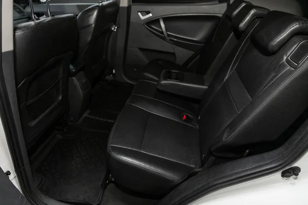 Novosibirsk Russia October 2019 Gelly Leather Interior Design Car Passenger — стоковое фото