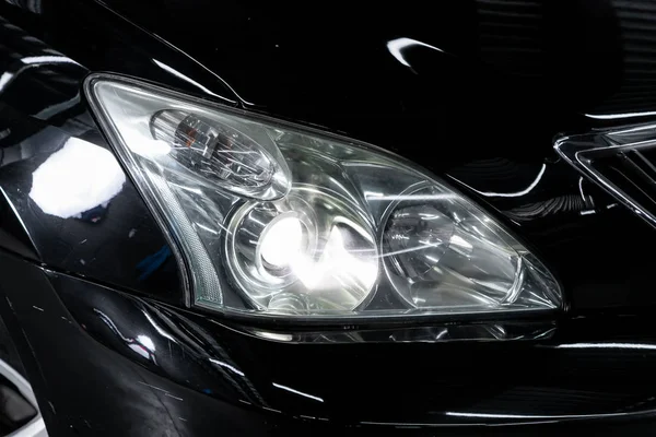 Novosibirsk Russia October 2019 Lexus 330 Black Car Headlights Exterior — Stock Photo, Image