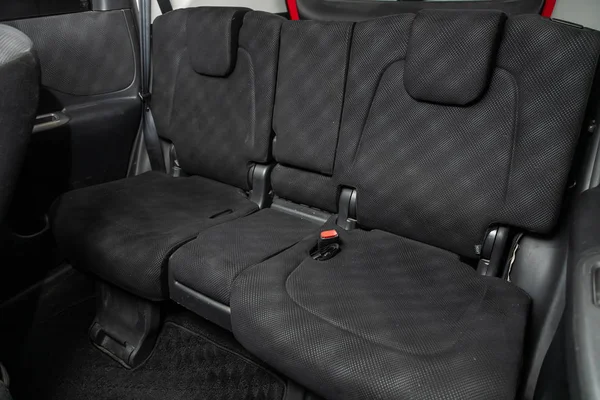 Novosibirsk 2019 Toyota Ractis Black Internal Design Car Passenger Seats — 스톡 사진