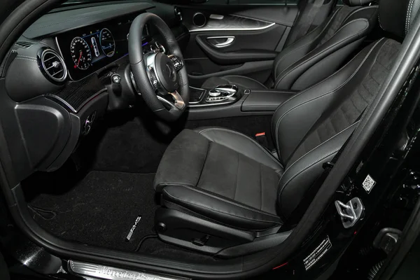 Novosibirsk Rusland November 2019 Mercedes Benz Klasse Luxe Auto Interieur — Stockfoto