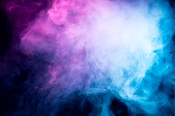 Nahaufnahme Von Farbenfrohem Rosa Und Blauem Dampfrauch Mystischen Und Fabelhaften — Stockfoto