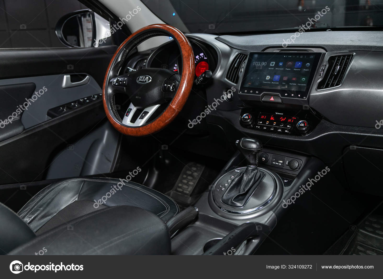 Novosibirsk Russia October 2019 Kia Sportage Car Interior