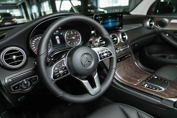 Novosibirsk Ρωσία Νοεμβρίου 2019 Mercedes Benz Glc Class Μαύρο Και — Φωτογραφία Αρχείου