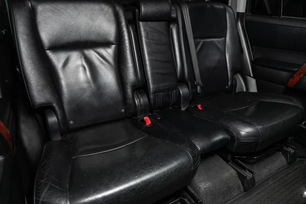 Novosibirsk Russia October 2019 Toyota Highlander Close Black Rear Seats — Stock Photo, Image