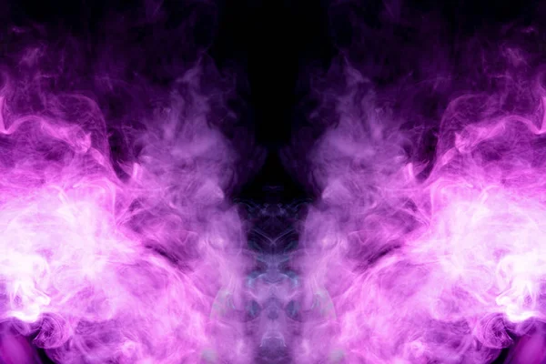 Cloud Blue Pink Smoke Form Skull Monster Dragon Black Isolated — Stock Photo, Image