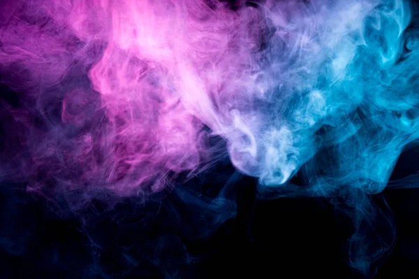 Abstract Fractal Background Fantasy Pink Blue Smoke Abstract Black Background — Stock Photo, Image