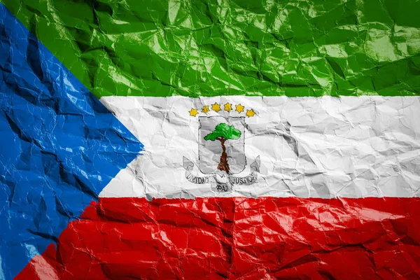 National Flag Equatorial Guine — стокове фото